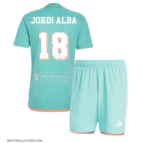 Inter Miami Jordi Alba #18 Replika babykläder Tredjeställ Barn 2024-25 Kortärmad (+ korta byxor)